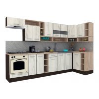 Bucatarie de Colt COSSY NEW DR. 120-320, Wenge / Decor K001
